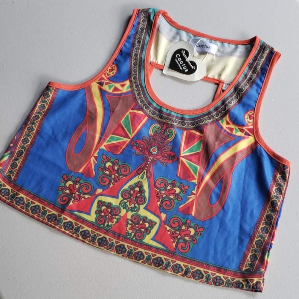 Sleeveless Colorful Top